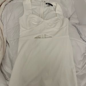 Lulus XS White Cutout Bodycon Mini Dress